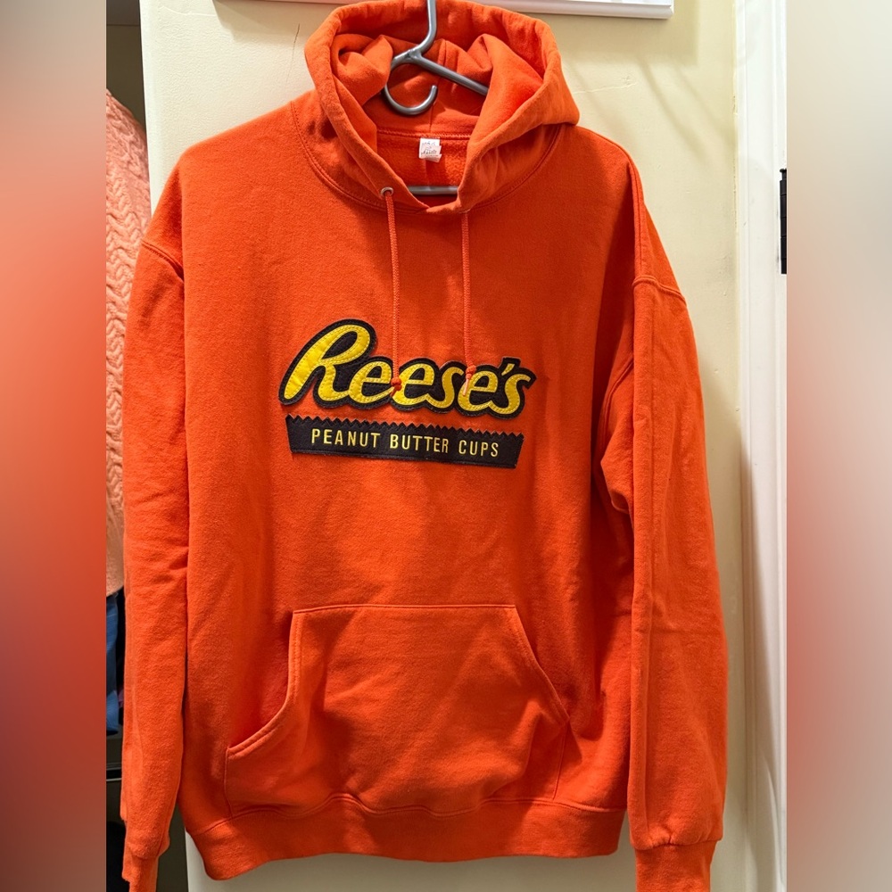 Orange Hoodie - unisex from Hershey Park- Reese's Peanut Butter cups logo